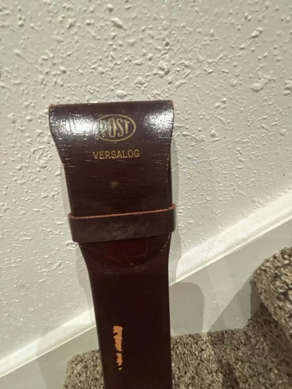 Vintage Post Versalog 1460 Slide Rule Brown Leather Carrying Case